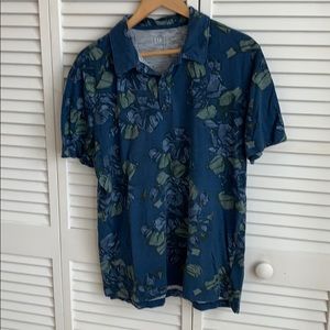 Men’s Gap floral polo (large)